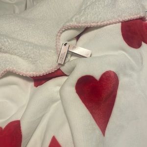 Soft cozy new with tags Victoria secret special edition heart throw blanket